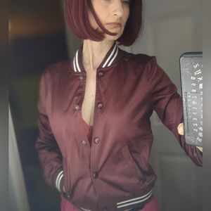 NWOT never worn lightweight satin ' varsity ' jacket